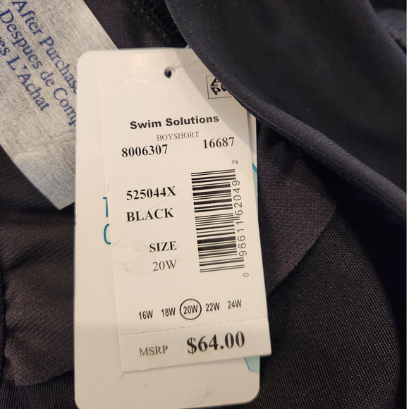 NWT Swim Solutions Boy Shorts Women's Swim Bottoms Bikini Bottoms 20 - Picture 5 of 5